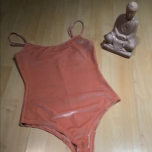 Honey punch pink body suit